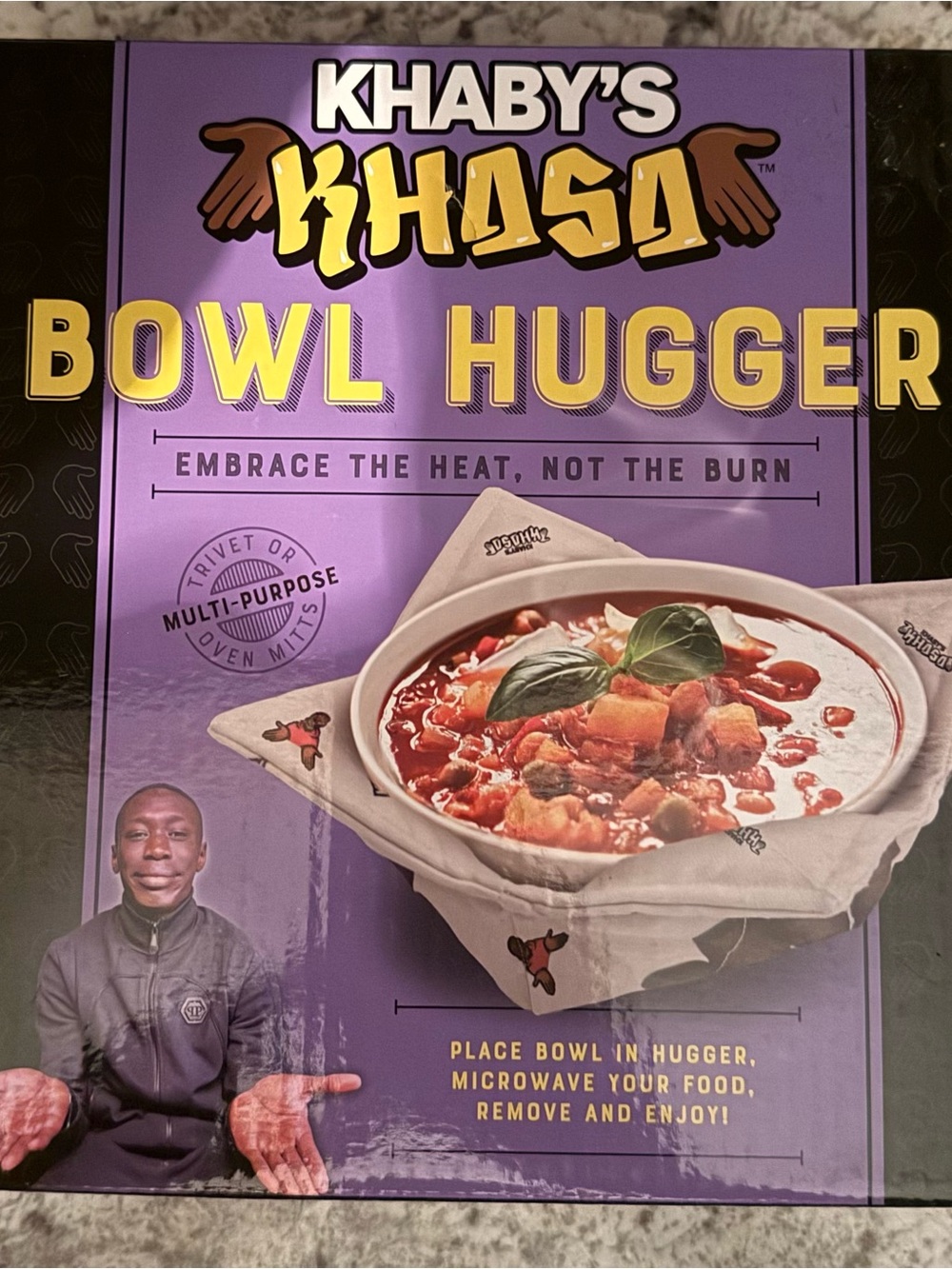 Purple Bowl Hugger - Heat-Resistant Bowl Mitt